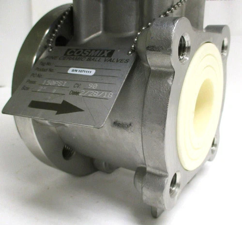 Fujikin Cosmix Fine Ceramic Ball Valve 2" 150 SST with Habonim CompAct Pneumatic Actuator C35 SR-2A2B — product image 8 of 9