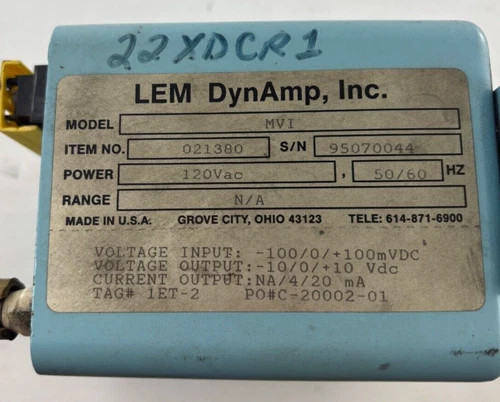 LEM DynAmp MVT Voltage Transducer Item 021380 — primary product image