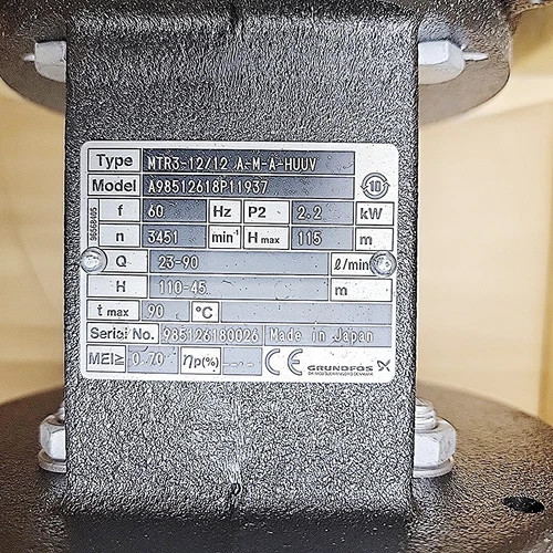 Grundfos MTR3-12/12 A-M-A-HUUV Vertical Multistage Immersible Pump — product image 2 of 7