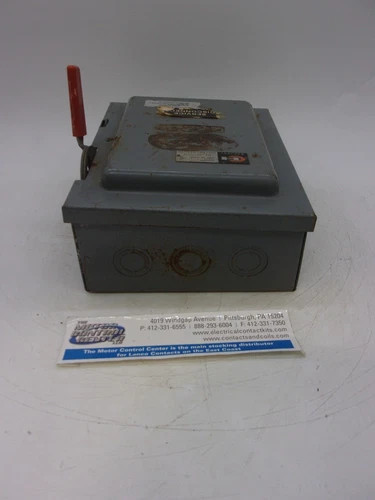 Cutler-Hammer DU361U Heavy Duty Safety Switch 30A 600V 3P Non-Fusible NEMA 1 — product image 6 of 8