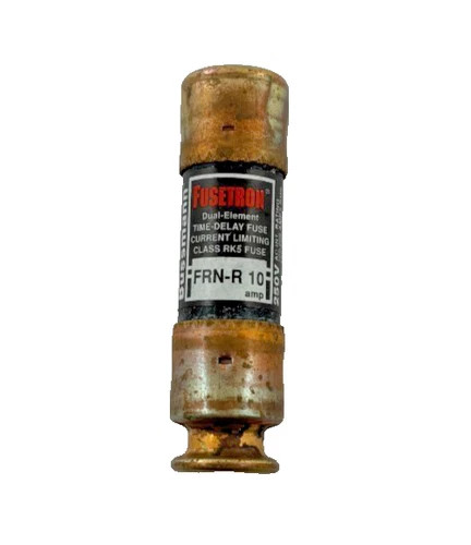 Bussmann FRN-R-10 Fusetron Dual-Element Time-Delay Fuse, Class RK5, 10A, 250V - Box of 10 — product image 6 of 6