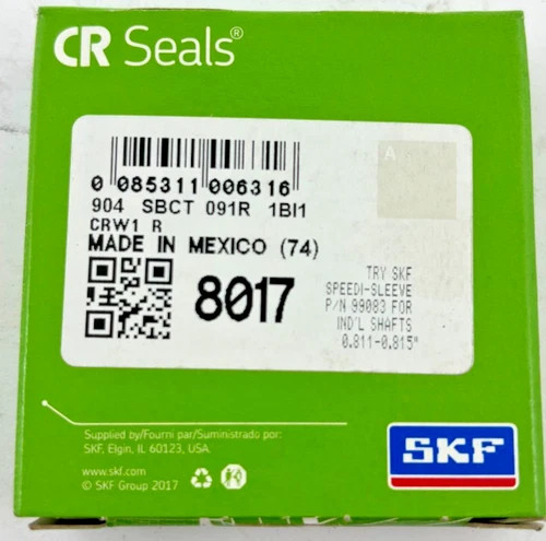 SKF CR Radial Shaft Seal 8017 — product image 3 of 5