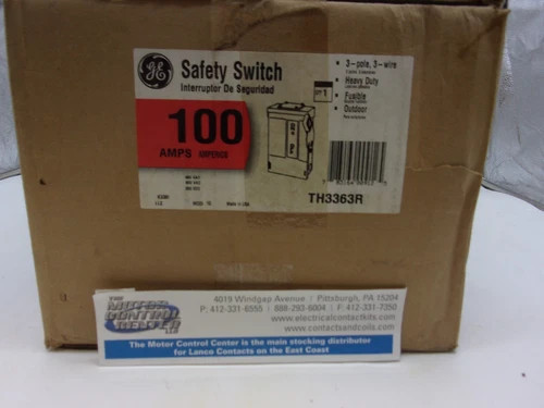 General Electric Heavy Duty Safety Switch TH3363R 100A 3P Fusible NEMA 3R — primary product image