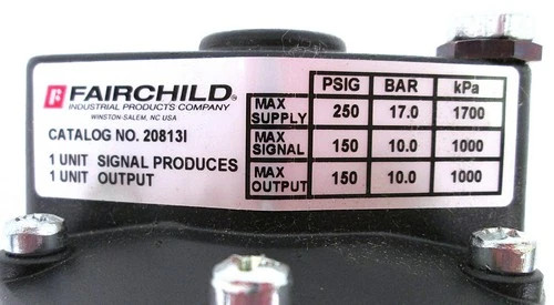 Fairchild Model 20813I Precision Pneumatic Volume Booster — product image 6 of 7