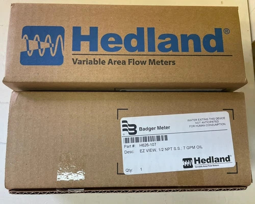 Hedland H626-107 EZ-View Variable Area Oil Flow Meter, 1/2" NPT T303 SS, 1-7 GPM — primary product image