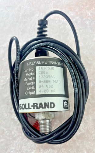 Ingersoll Rand C206 Air Pressure Transducer 0-200 PSIG 24VDC 4-20mA — product image 3 of 5