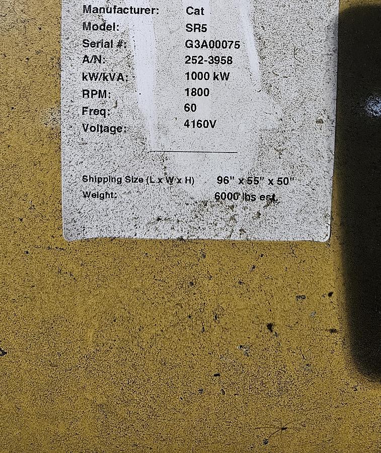Caterpillar C32 1000 kW Diesel Generator Set — product image 2 of 2