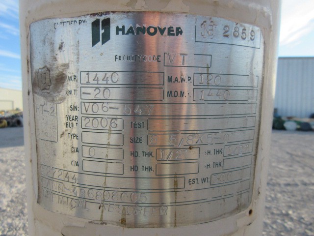 Hanover Vertical Pressure Vessel V06-547 — product image 4 of 8
