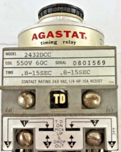 AGASTAT 2432DCC Dual Pneumatic Timing Relay — product image 4 of 6