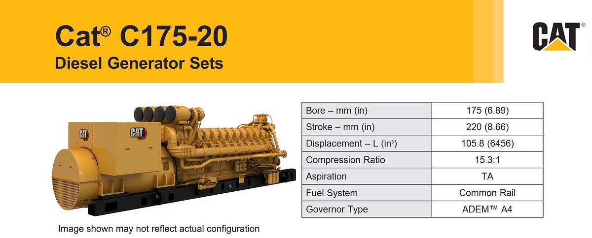 Caterpillar C175-20 Diesel Generator Set