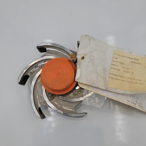 Goulds 3196 MTX Centrifugal Pump Impeller, 2x3-6, 6 Vane, 5.875" Diameter, 316SS — product image 3 of 9