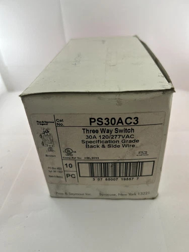 Pass & Seymour PS30AC3 30A 120/277V 3-Way Toggle Switch — product image 2 of 5
