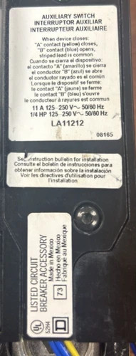 Square D LHL363501212 350A 3-Pole Circuit Breaker with LA211212 Auxiliary Switch — primary product image
