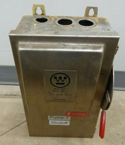 Westinghouse WHF-322 Heavy Duty Safety Switch 60A 3P Fusible 240V NEMA 12 Stainless Steel — product image 3 of 10