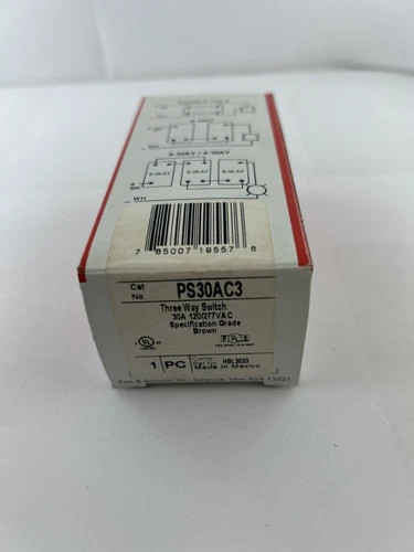 Pass & Seymour PS30AC3 30A 120/277V 3-Way Toggle Switch — product image 5 of 5