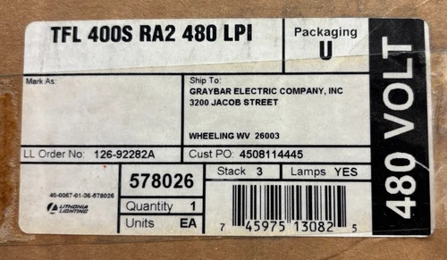 Lithonia Lighting TFL400S RA2 480 LPI 400W HPS Floodlight — product image 2 of 3