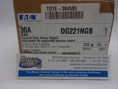 Eaton DG221NGB 30A General Duty Safety Switch — primary product image