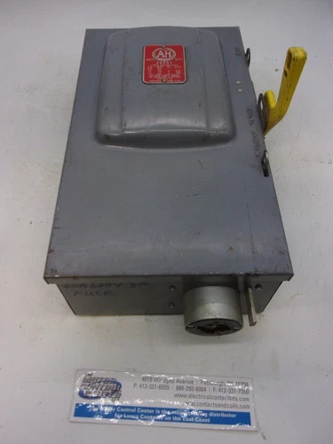 Arrow Hart 24291 Fusible Safety Switch, 3-Pole, 60A, 600V, NEMA 1 Indoor