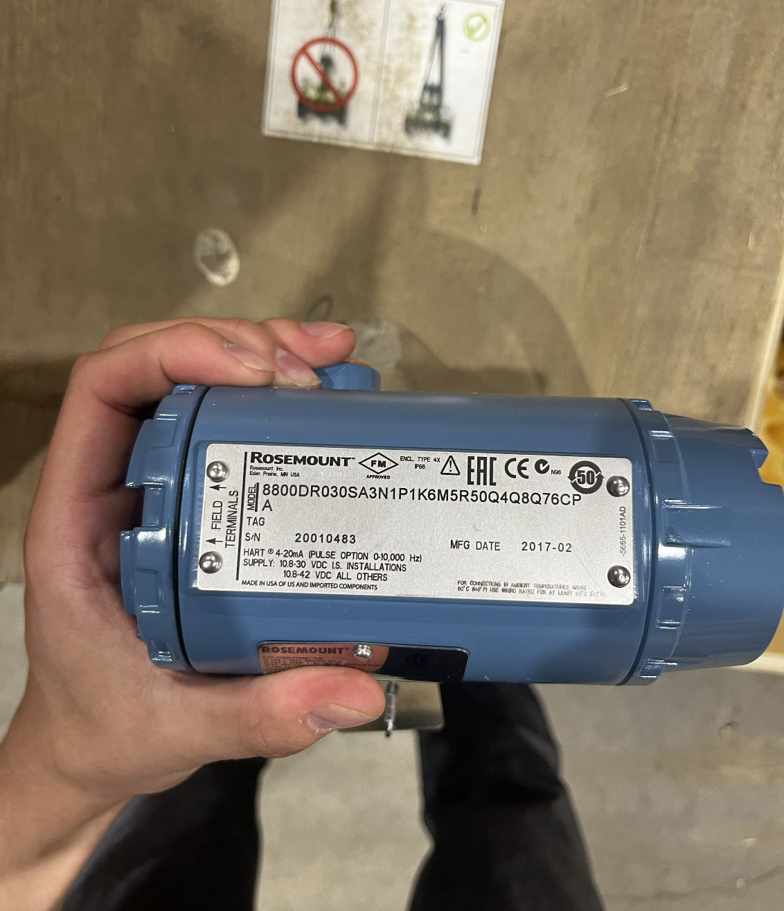 Rosemount 8800D 3-Inch Reducer Vortex Flowmeter 8800DR030SA3N1P1K6M5R50Q4Q8D76CP — product image 3 of 3