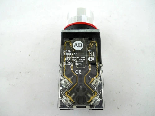 Allen-Bradley 800MR-A6AK Red Flush Head Push Button — product image 2 of 6