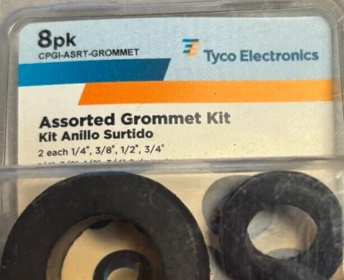 Tyco Electronics Assorted Grommet Kit CPGI-ASRT-GROMMET 8-Pack — product image 2 of 5