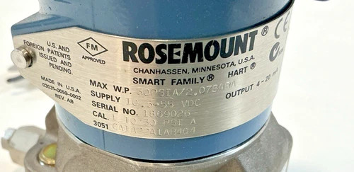 Rosemount 3051CA1A22A1AB4Q4 Absolute Pressure Transmitter — product image 9 of 9