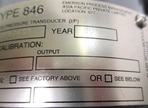 Fisher 846 Current to Pressure Transducer — product image 7 of 7