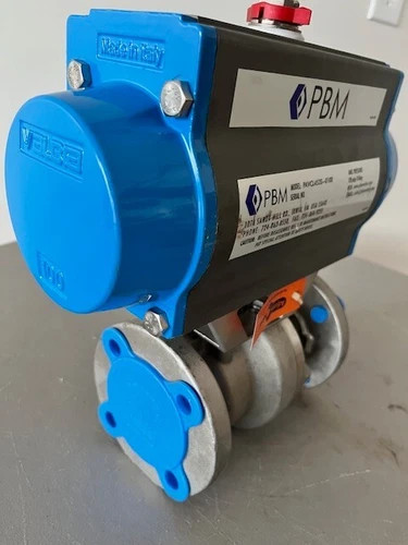 PBM 1.5 Inch ANSI 150 Flanged Ball Valve ANH-G1L-K-F388 with Pneumatic Actuator PAVC-L453-S-0100 — product image 7 of 7