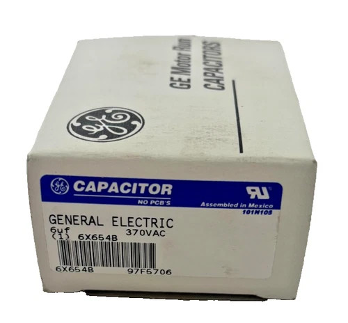 General Electric Motor Run Capacitor 97F5706 6uF 370VAC — primary product image