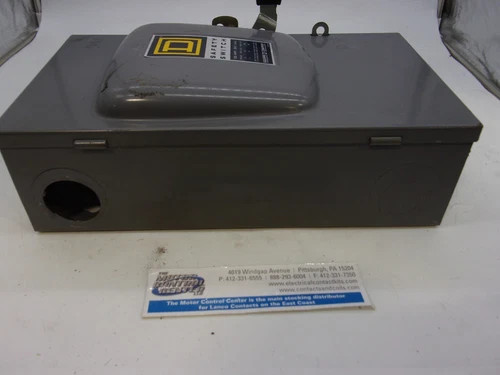 Square D D323 Fusible Safety Switch, 100A, 240V, 3-Pole, NEMA 1 — product image 8 of 8