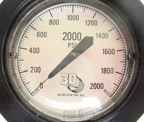 3D Instruments 25502-32B11GAD Pressure Gauge 0-2000 PSI — product image 5 of 8