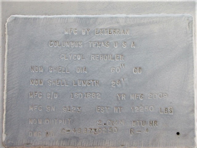 Exterran Glycol Reboiler 60" x 28' 2MM BTU — product image 3 of 11