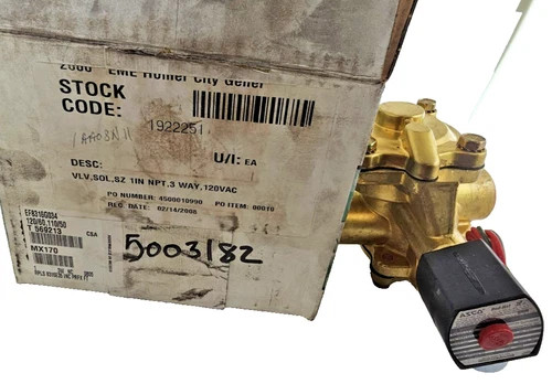 ASCO RedHat II EF8316G034 Solenoid Valve 3/8" NPT 3-Way Brass — product image 8 of 8