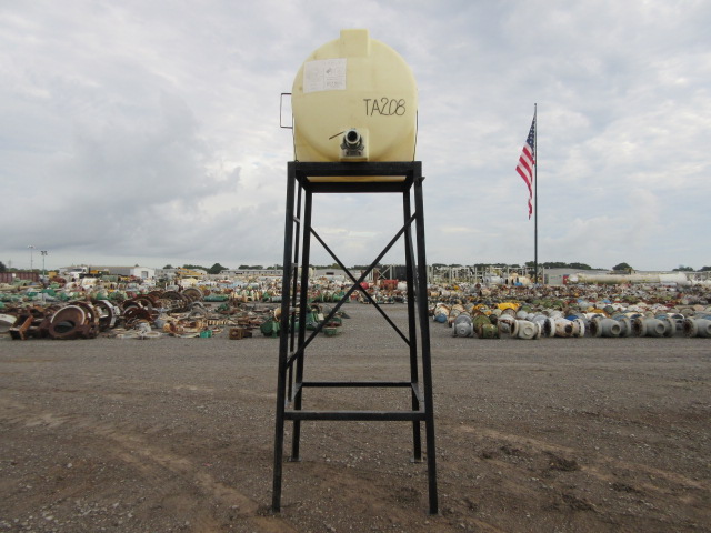 135 Gallon Polyethylene Vertical Storage Tank on Steel Stand, Model TA208 — product image 2 of 5