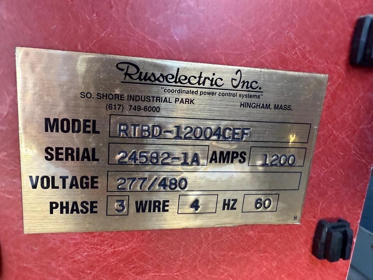Russelectric RTBD-12004CEF 1200A Automatic Transfer Switch — product image 4 of 10