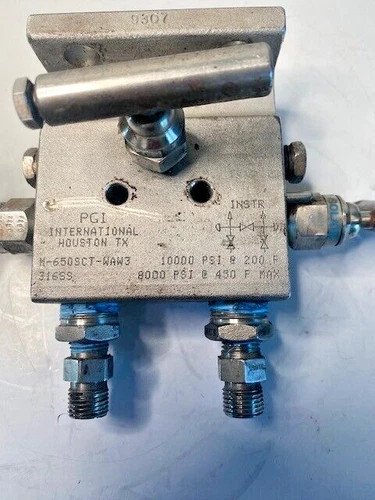 Parker PGI M-650SCT-WAW3 Transmitter Isolation Block & Bleed Valve 10000 PSI Stainless Steel — product image 2 of 5