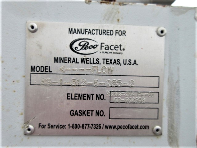 Peco Facet Vertical Gas Filter Coalescer Model 26-1-312-6-285-2 — product image 6 of 10