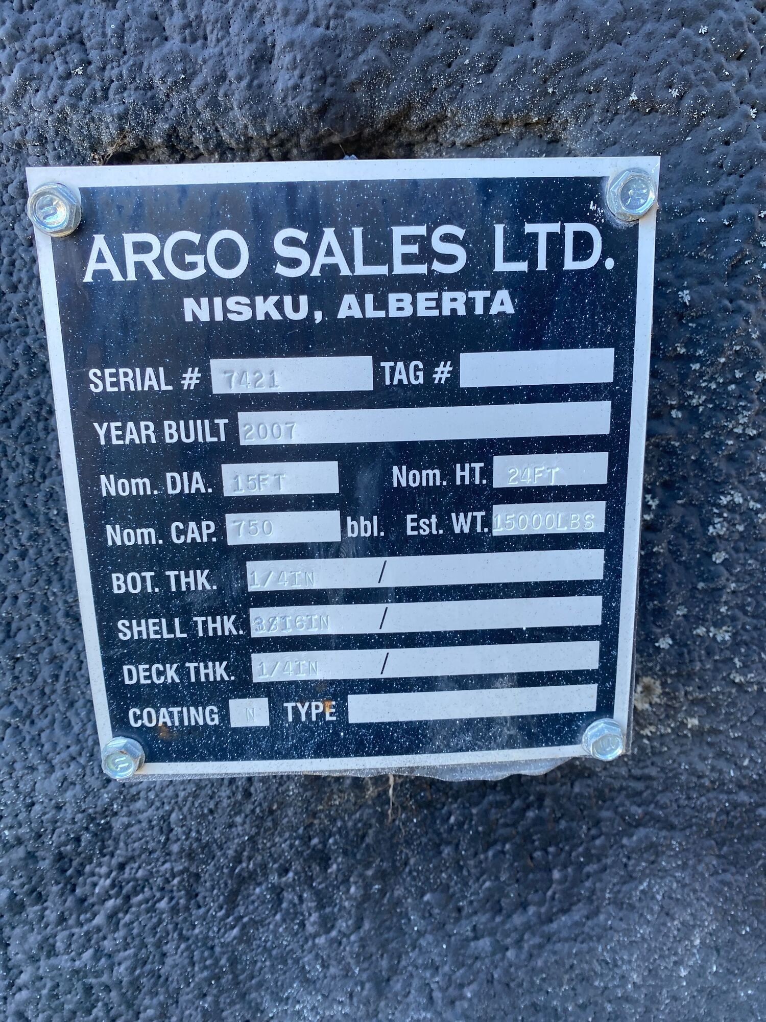 750 BBL Storage Tank – Insulated — product image 6 of 6