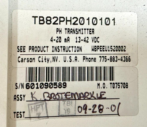 ABB TB82PH2010101 Advantage Series pH Transmitter — product image 3 of 8