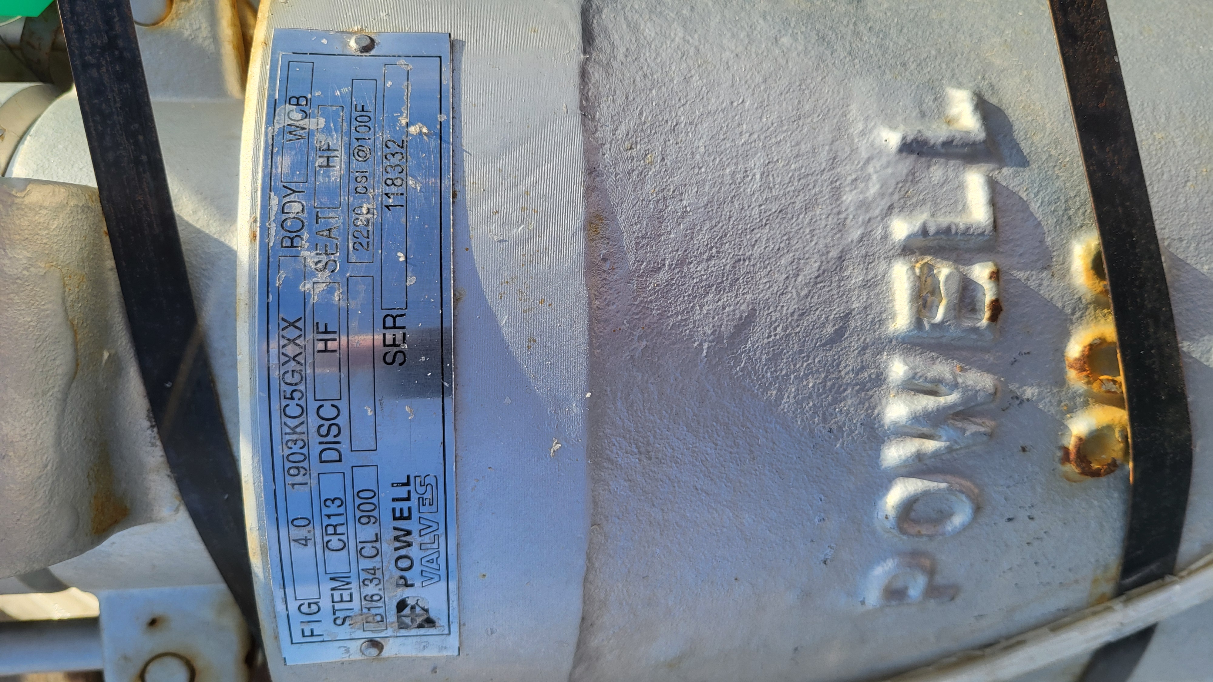 Powell Valves 4-Inch Class 900 Cast Steel Gate Valve Fig. 1903KC5GXXX — product image 2 of 3