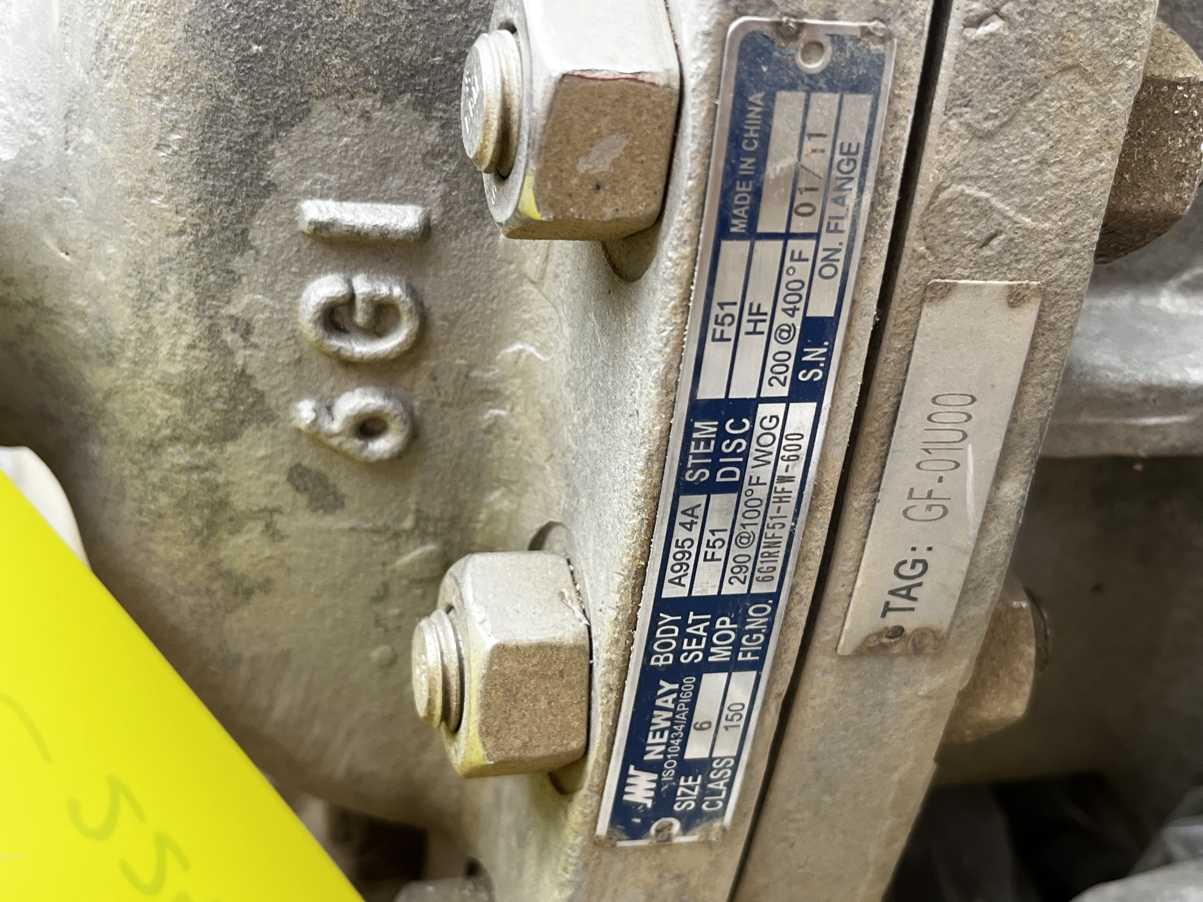 Neway 6 Inch Class 150 Duplex Stainless Steel Gate Valve Fig. 3406 — product image 3 of 3