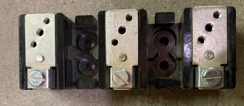 Lot of 6 Allen-Bradley 1491-E126 3-Pole Fuse Blocks, 600V, 30A — primary product image
