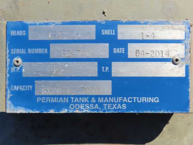 Permian Tank & Manufacturing 6'x20' Vertical Treater — product image 8 of 14