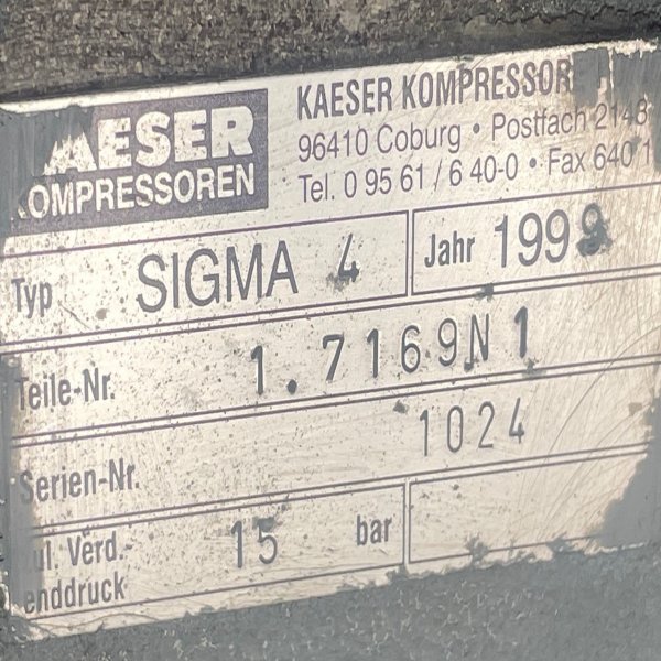 Kaeser Sigma 4 Rotary Screw Air End (180-220 HP), Belt Drive — product image 2 of 2
