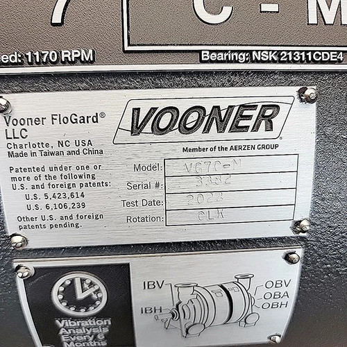 Vooner FloGard VG7C-M Single Stage Liquid Ring Vacuum Pump — product image 9 of 10