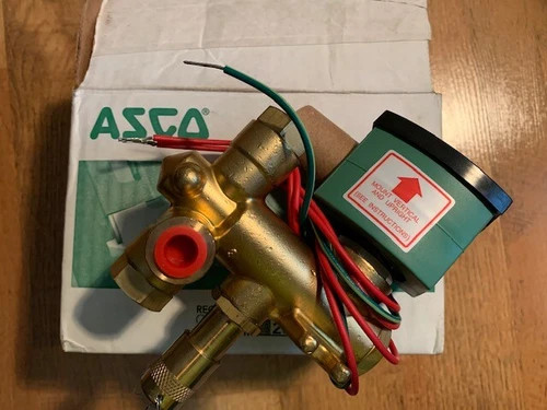 ASCO 8300G081FMO 3-Way Solenoid Valve with Manual Override, 1/4" NPT, 120VAC — primary product image