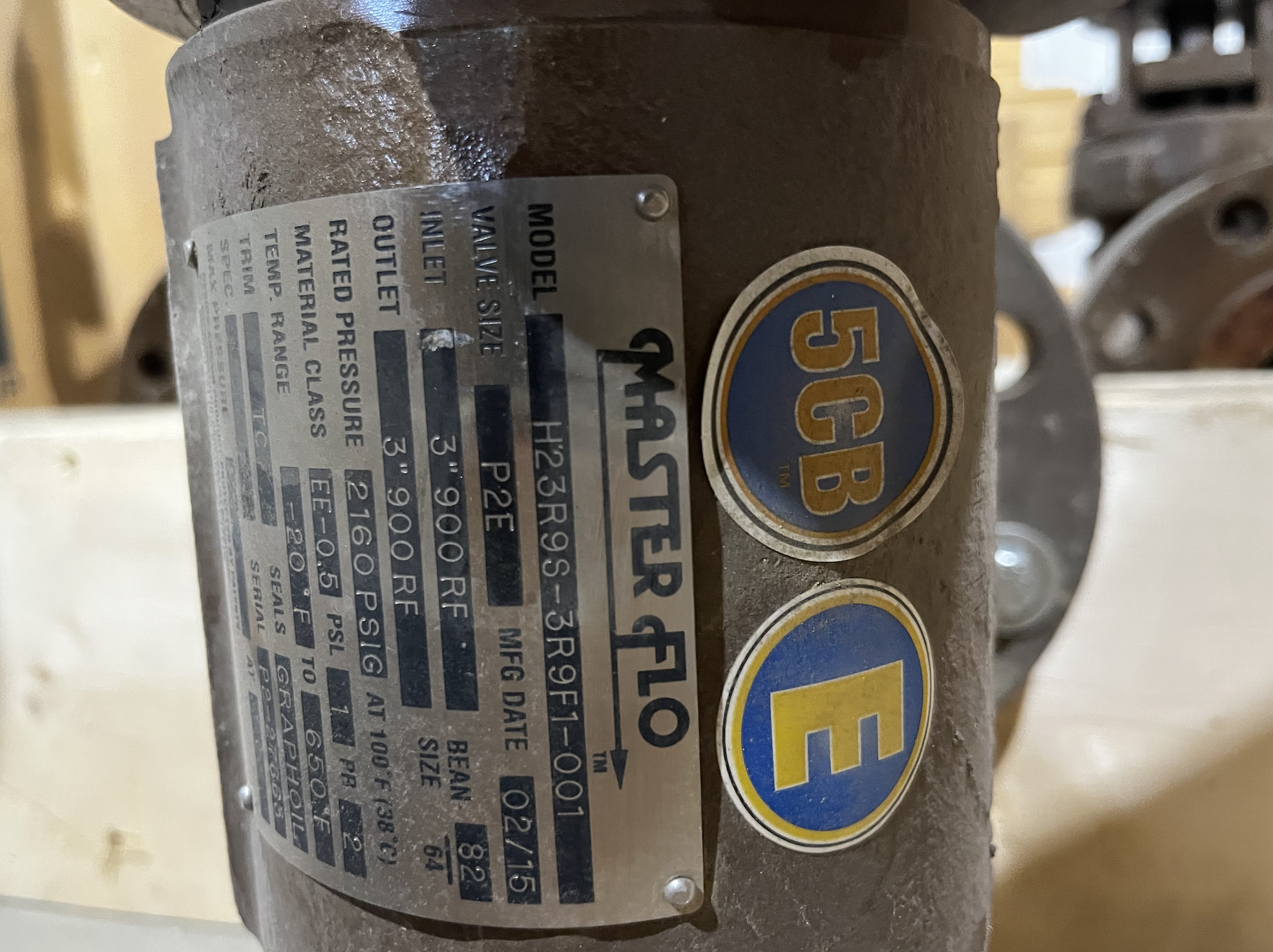 Master Flo H2P2E 3R9S-3R9F1-001 3-Inch Choke Valve — product image 2 of 6