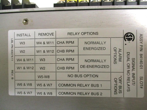 Bentley Nevada 84140-01 XDUCR I/O Relay Card — product image 6 of 6