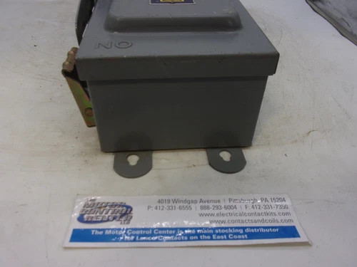 Square D HU361AWK Heavy Duty Safety Switch, 30A, 600V, 3-Pole, Non-Fusible, NEMA 12 — product image 7 of 8