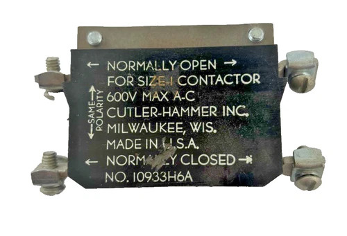 Cutler-Hammer 10933H6A Size 1 Normally Closed Contactor Contact Kit — product image 4 of 5